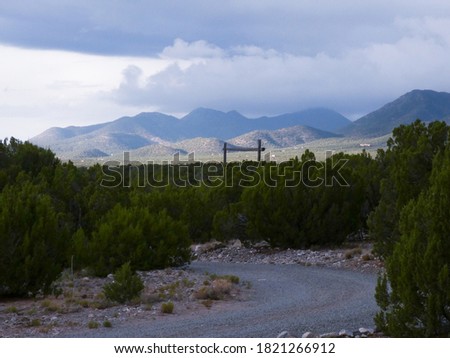 road to nowhere in Los Cerrillos, NM Royalty-Free Stock Photo #1821266912