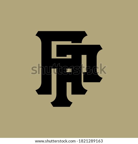 Initial letter A, P, AP or PA overlapping, interlock, monogram logo, black color on cream background