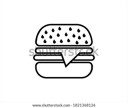 Fast food icon. Burger and drink icon vector.
