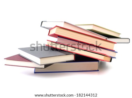 A school textbook pile