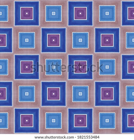 red, purple, lilac, white, yellow   and blue watercolor kaleidoscopic pattern for textile, surface, fashion, interior design. acrylic gouache pattern background. geometrical design textile