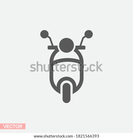 Scooter icon. Vector  Eps 10 . illustration transport motorbike . moped motorcycle travel vintage Flat Design .