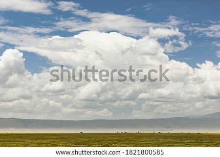 Clouds above the Ngorongoro Crater, Tanzania, Africa.