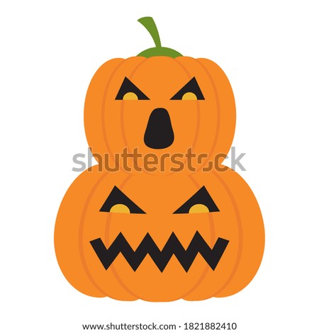 halloween pumpkin cartoons design, happy holiday and scary theme Vector illustration