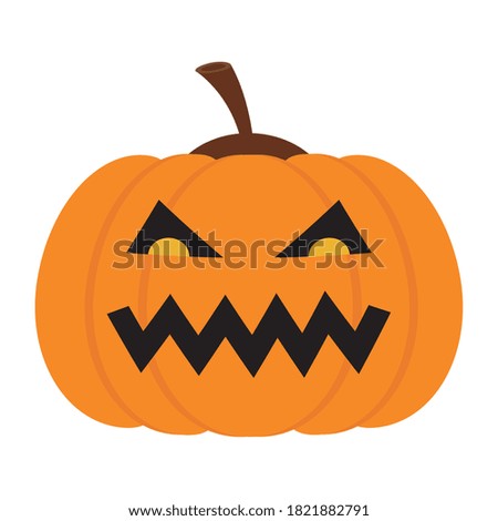 halloween pumpkin cartoon design, happy holiday and scary theme Vector illustration