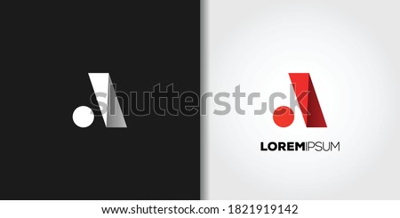 simple letter a logo template vector set Royalty-Free Stock Photo #1821919142