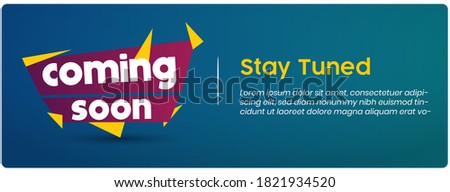Coming soon announcement cover banner for facebook marketing. Coming soon facebook cover banner and  cover vector template for printing. Creative announcement banner for social media