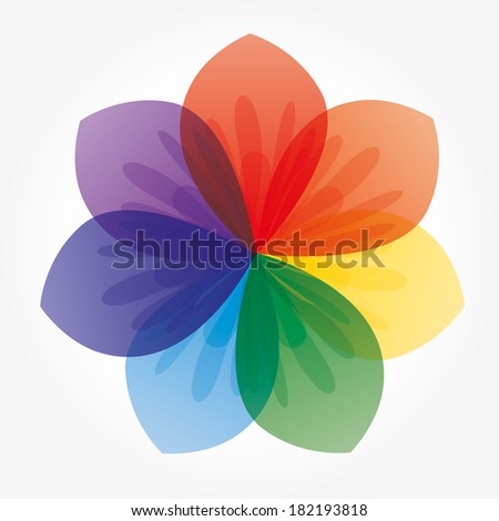 Spectral flower, vector illustration