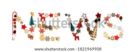 Colorful Christmas Decoration Letter Building Word News