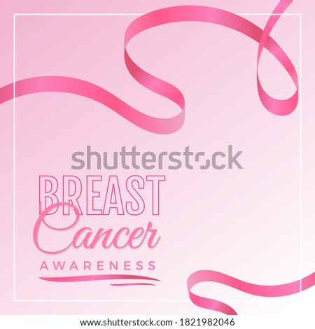 breast cancer awareness month vector ribbon pink color