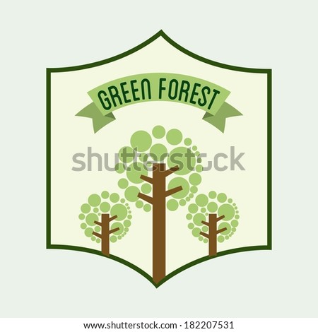 Forest design over white background, vector illustration