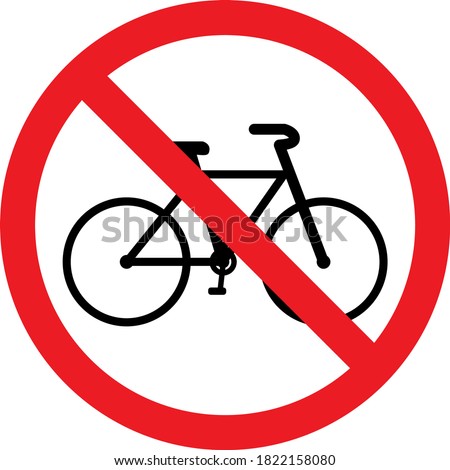 No bicycles warning sign. Perfect for backgrounds, backdrop, banner, sticker, icon, sign, symbol, badge etc.