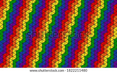 Vector seamless pattern with LGBT rainbow