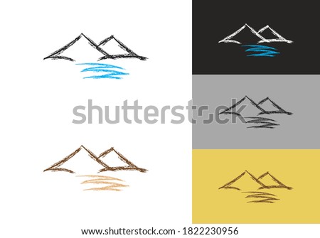 Mountain Shape Logo Design Template