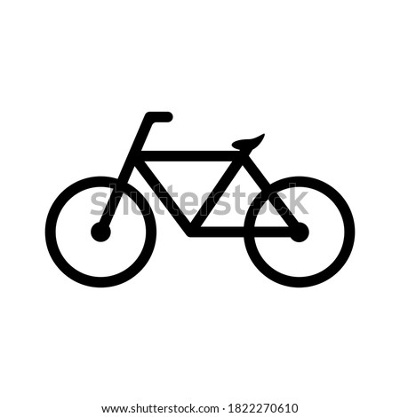 Vector icon of the bike. The bike icon is isolated on a white background.