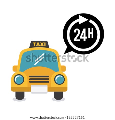 Taxi design over white background, vector illustration