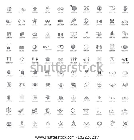 Abstract Icons Set - Isolated On White Background - Vector Illustration, Graphic Design Editable For Your Design