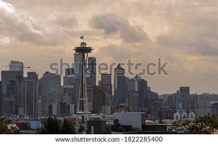 Seattle after the rain with slight sun breaks