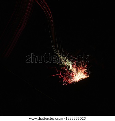 Firework explosion in long exposure 