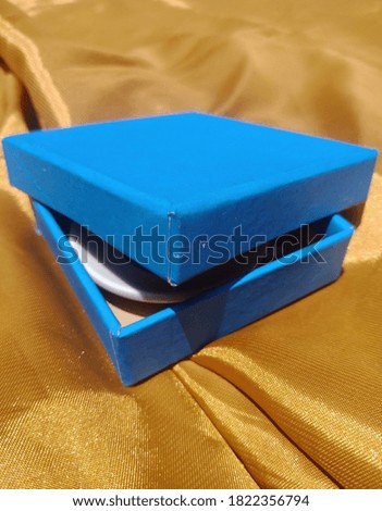 a pretty jewelry box in light blue