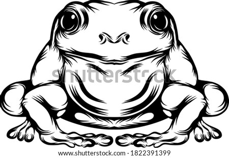 The tattoo animation of the big frog with his full body