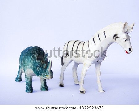 animal shaped toy on white background
