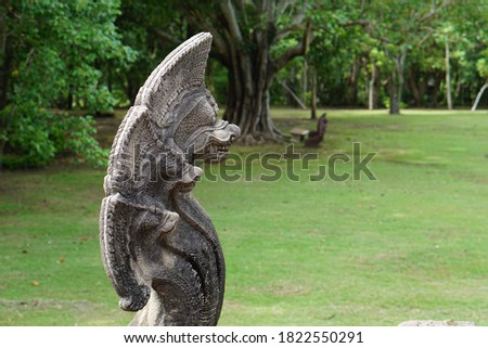 Phaya Naga statue at Prasat Hin, Khao Phanom Rung, Thailand