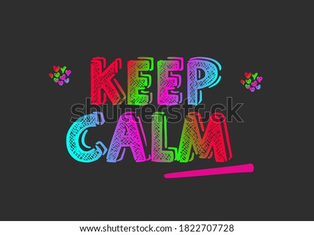 keep calm gradient color typography text