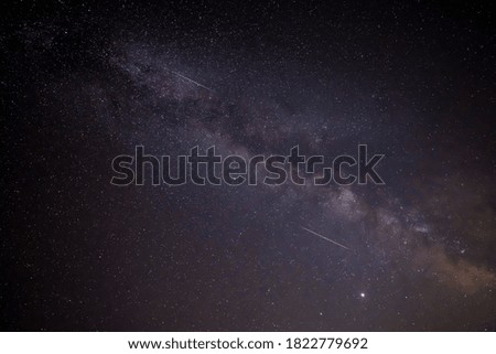 Shooting stars alongside the Milky Way