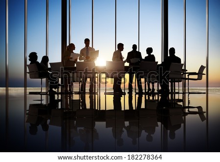 Business People Working In a Conference Room