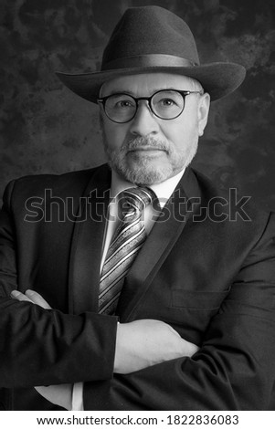 Adult hispanic man posing in executive photo session