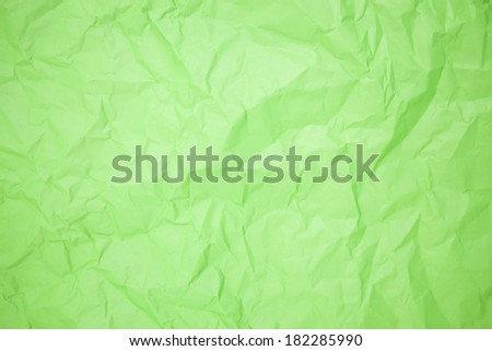 green crumpled paper background texture