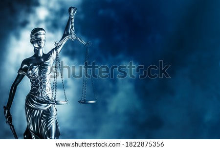 Legal law concept image Scales of Justice. Royalty-Free Stock Photo #1822875356