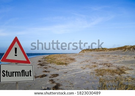 Sign Storm Surge german "Sturmflut"