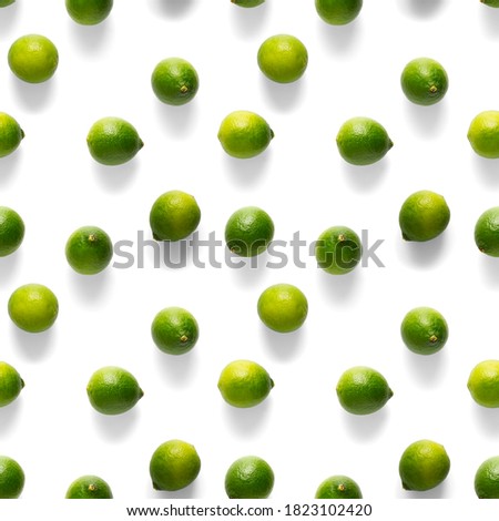 Seamless pattern with green lime. Tropical abstract Seamless pattern background. Lime on the white background.