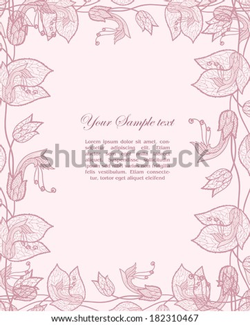 pink lacy floral background