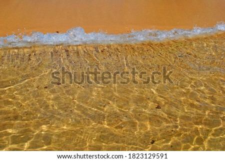 Sand and sea water on Long Beach, Phu Quoc Island, Vietnam