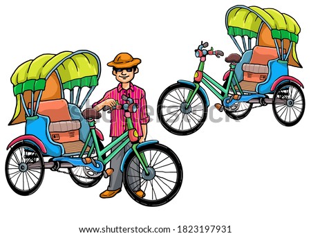 A man and the trishaw