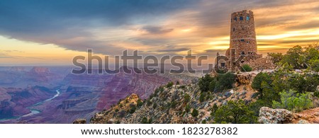 Desert View Watchtower at the Grand Canyon, Arizona, USA. Royalty-Free Stock Photo #1823278382