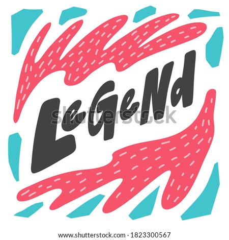 Legend hand drawn lettering logo for social media content