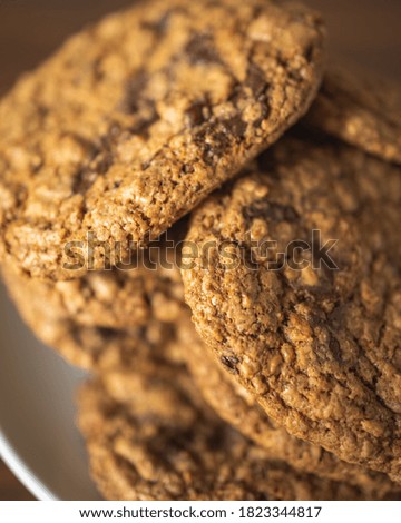 Macro photo of the Cowboy Cookies.