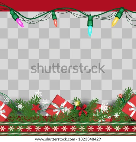 The element Christmas social media promote,promotion post templates,post square frame for social media