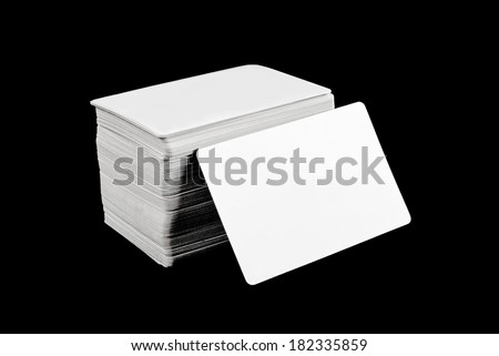 Business cards with rounded corners as copy space