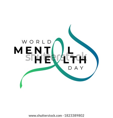 Design for World mental health day. Annual campaign. Raising awareness of mental health. Control and protection. Medical health care design. Royalty-Free Stock Photo #1823389802