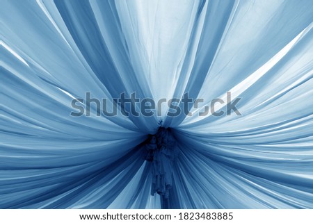 blue curtains texture. Abstract background and texture for ideas                                             
