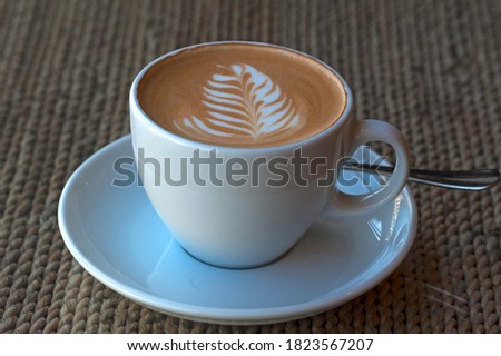 Cappuccino with milk froth, latte art, Germany