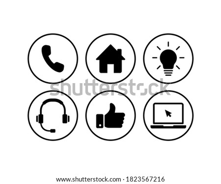 Website icon set. Communication icon symbol pack for web design and mobile