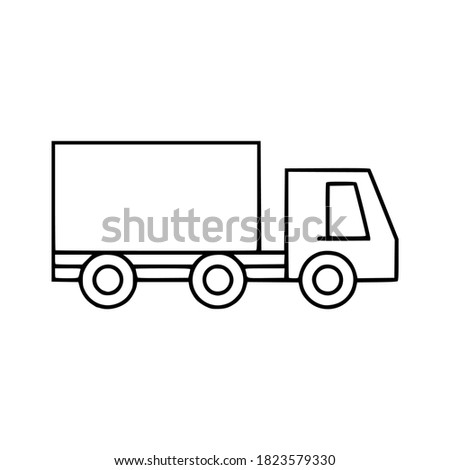 truck icon on white background for design assets