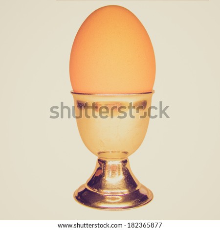 Vintage retro looking Oeuf a la coque Egg
