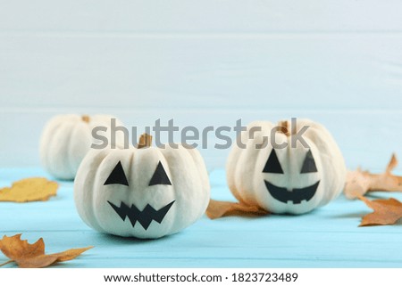 Halloween background with gingerbread and other sweets with place for text
